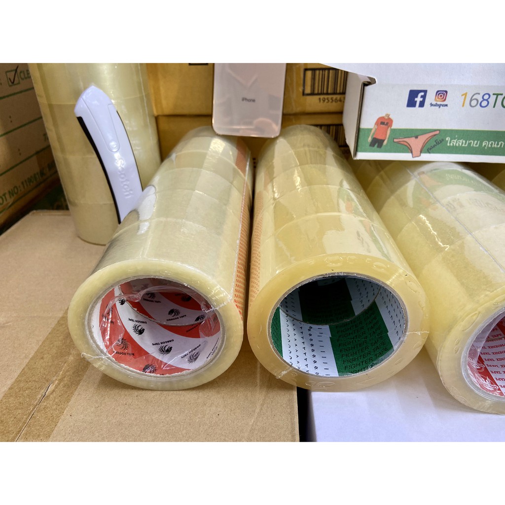 เทปน้ำตาล-2-นิ้ว-แพค-br-6-ม้วน-40mic-1ใหญ่ถูกสุดในไทย-100-หลา-bopp-opp-dragon-tape-เทปกาวขุ่น-สก๊อตเทป-เทปปิดกล่อง