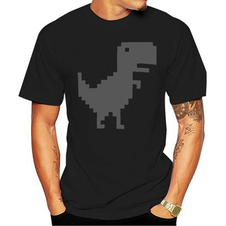 เสื้อยืดผ้าฝ้ายพิมพ์ลาย เสื้อยืดคอกลม ผ้าฝ้าย พิมพ์ลายไดโนเสาร์ chrome T-rex chrome trex rex dino 404 สําหรับผู้ชาย