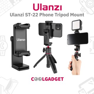 [ส่งใน🇹🇭]Ulanzi ST-22 Phone Tripod Mount ตัวยึดจับโทรศัพท์ติดกับขาตั้ง มี Cold Shoe สำหรับเสียบ ไฟฉายหรือไมโครโฟน ไลฟ์สด