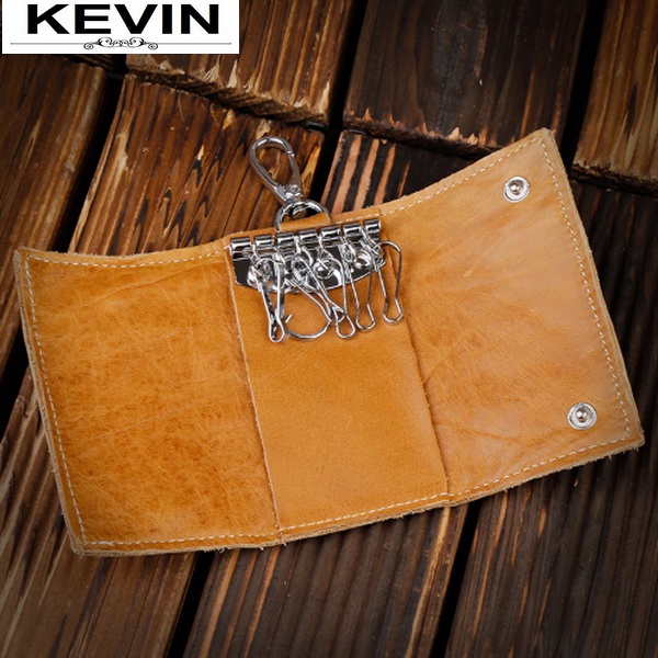 fin-1-กระเป๋าใส่กุญแจ-หนังแท้-kevin-brand-genuine-leather-key-wallet-holder-no-2464-สีกาแฟ