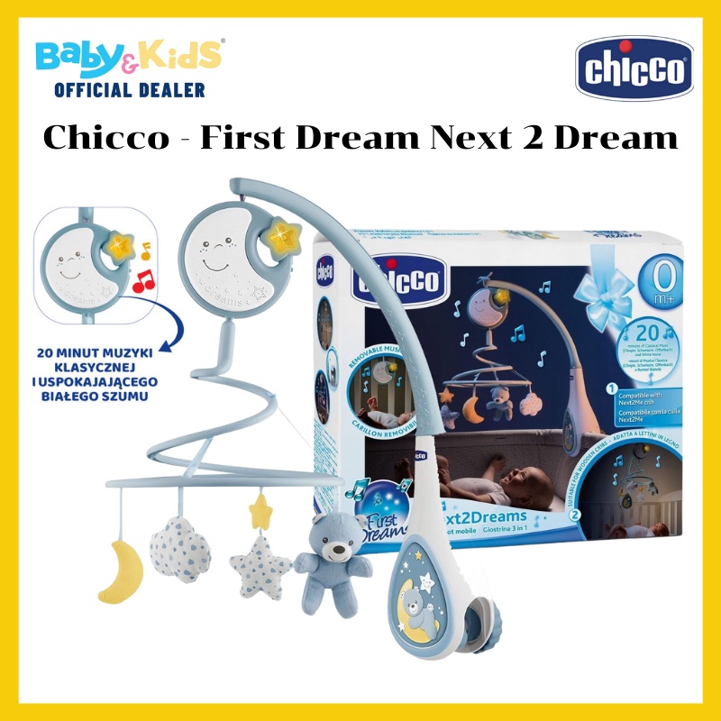 chicco-dream-โมบายเด็ก-โมบายเด็กอ่อน-โมบายเตียงเด็ก-โมบายเด็กสำหรับแขวนติดเตียงเด็กสีเทา