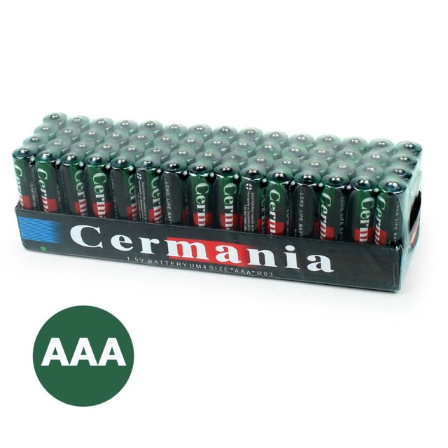 รูปภาพสินค้าแรกของTe   ถ่าน แบตเตอรี่ AAA 1 มีแพ็ค 60 ชิ้น Cermania รุ่น Cermania-AAA-00f-Song