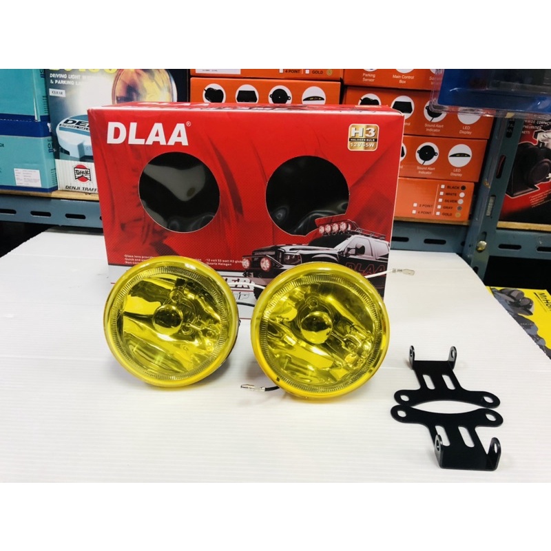 ไฟตัดหมอก-ไฟสปอร์ตไลท์dlaaกลม-4นิ้ว12v55w1คู่-สีเหลือง