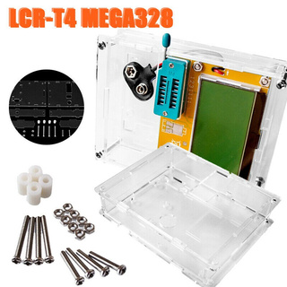 เครื่องทดสอบทรานซิสเตอร์ไดโอด ESR MOS PNP LCR-T4 หน้าจอ LCD Mega328 พร้อมอะคริลิค