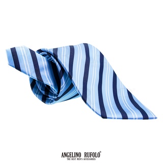 ANGELINO RUFOLO Necktie(NTM-ทาง.รวม) เนคไทผ้าไหมทออิตาลี่คุณภาพเยี่ยม ดีไซน์ Stripe ส้ม/ชมพู/ฟ้า/เทา/แดง/กากี/โอรส/กรม