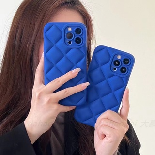 เคสป้องกันโทรศัพท์มือถือ ลายเพชร สีฟ้า สําหรับ Apple iPhone 13 12 Pro 11 xs max x 13 12