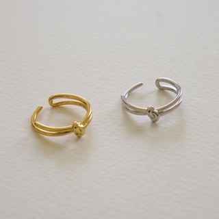 ภาพขนาดย่อของสินค้าลด 50.- A.piece แหวนเงินแท้  ribbon ring freesize (129)