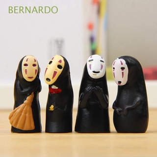 Bernardo โมเดลฟิกเกอร์ PVC รูปการ์ตูนอนิเมะญี่ปุ่น No Face Men Kawaii Spirited Away ของขวัญ สําหรับสะสม 4 ชิ้น