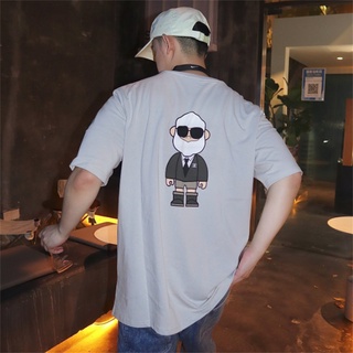 เสื้อยืดโอเวอร์ไซส์เสื้อยืดแขนสั้นลําลอง ผ้าฝ้าย พิมพ์ลายการ์ตูน Galeries Lafayette แฟชั่นสตรีท สําหรับผู้ชาย และผู้หญิง