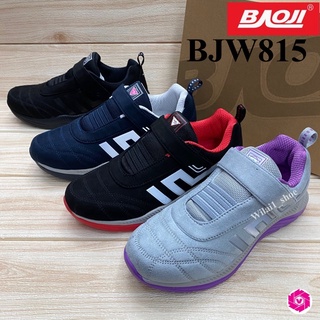 สินค้า Baoji  BJW 815 รองเท้าผ้าใบติดเทป (37-41) สีดำ/ดำแดง/กรม ซซ