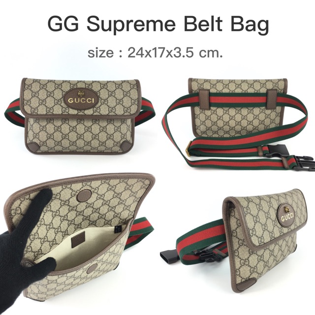 ของแท้100-ราคาถูก-new-gucci-supreme-belt-bag-รุ่นแพท