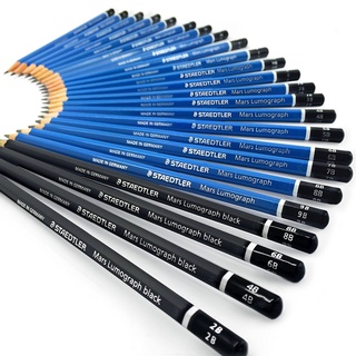 Staedtler ดินสอเขียนแบบ ดินสอแรเงา ดินสอวาดภาพ รุ่น Mars Lumograph มีหลายความเข้มให้เลือก Made in Germany