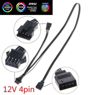 Char อะแดปเตอร์สายไฟเชื่อมต่อพัดลมระบายความร้อน 12V 4Pin RGB LED สําหรับ Giga Microstar A-sus RGB Motherb