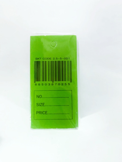 ภาพสินค้าป้ายบาร์โค้ดกระดาษ​ tag ห้อยเสื้อ แพ็ค 100ใบ มี 3 ขนาด หลากสีหลายไซส์ จากร้าน rabbitpost บน Shopee ภาพที่ 6