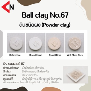 Ball Clay NO.67 (POWDER) ดินบอลเคลย์แบบผง 1 กิโลกรัม