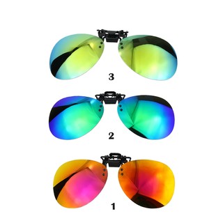 แว่นตาแฟชั่น แบบคลิป เลนส์ Polarized ใส น้ำหนักเบา