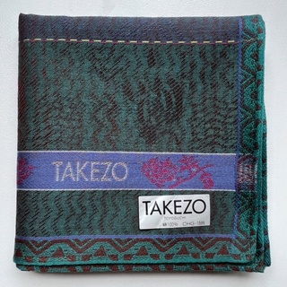 ผ้าเช็ดหน้าญี่ปุ่นวินเทจ TAKEZO แบรนด์เนมแท้ 💯%