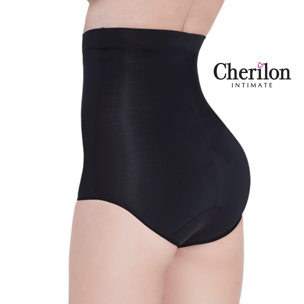 cherilon-energy-wear-กางเกงใน-เอวสูง-กระชับสัดส่วน-กระชับพุง-หลังคลอด-ป้องกันเซลลูไลต์-เก็บหน้าท้อง-สีดำ-nic-swen04-bl