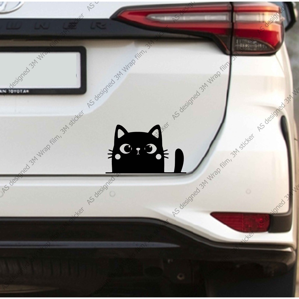 แมว-น่ารัก-สติ๊กเกอร์-3m-ลอกออกไม่มีคราบกาว-cat-no-2-removable-3m-sticker-สติ๊กเกอร์ติด-รถยนต์-มอเตอร์ไซ