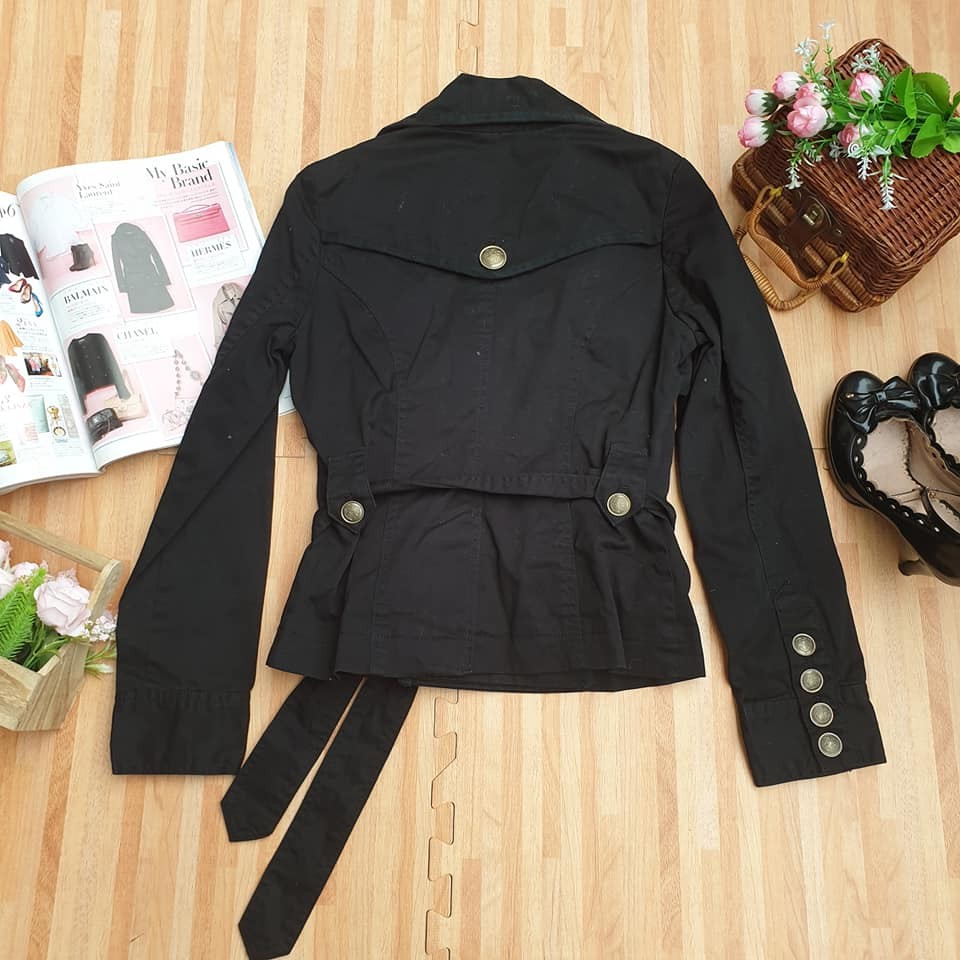 retro-girl-เสื้อแจ็คเก็ต-อก-36-นิ้ว-สีดำ-สินค้ามือ-1-จากญี่ปุ่น-สีดำ