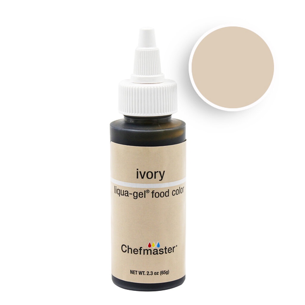 สีเจล สีครีม ขวด 65กรัม /Chefmaster Color IVORY Liqua-Gel 2.3oz/5035 ...