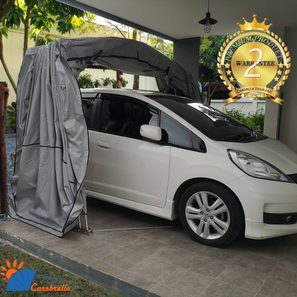 โรงจอดรถสำเร็จรูปพับได้-เต็นท์จอดรถพับได้-carsbrella-รุ่น-easy-สำหรับรถที่มีขนาดเล็ก