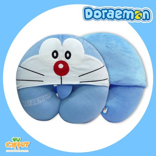 DORAEMON หมอนรองคอตัวยูโดเรมอนมีฮู้ด หมอนรองคอตัวยูโดราเอมอน โดเรม่อน (สินค้าลิขสิทธิ์แท้ ส่งตรงจากโรงงานผู้ผลิต) ของขวั