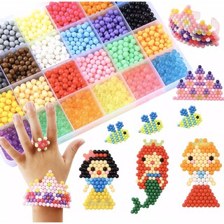 [ ลูกปัดวิเศษDIY ] ​ของเล่นเด็กเม็ดๆ ตัวต่อเลโก้ เม็ดบีดส์เสริมทักษะ และตัวต่อเสริมทักษะ มีแม่พิมพ์ให้หลายแบบ15สี