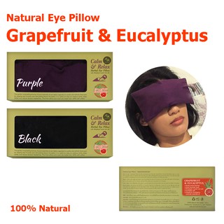 Aroma&amp;More Herbal Eye Pillow หมอนสมุนไพรสำหรับประคบดวงตา Grapefruit &amp; Eucalyptus มี 2 สี ม่วง ดำ 2 Color Purple &amp; Black