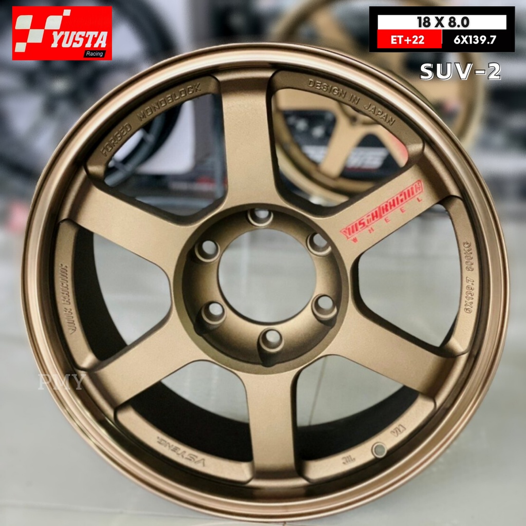 ล้อแม็กขอบ 18x8.0 6x139.7 ET+22 CB106.1 🚘ยี่ห้อ YUSTA รุ่น SUV-2 🌈งาน ...