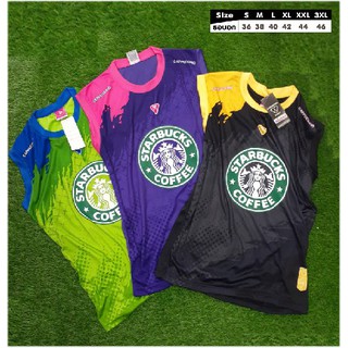 เสื้อกีฬา K8 แขนกุด สกรีน STARBUCKS COFFEE