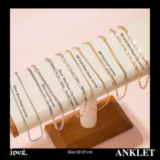 ภาพหน้าปกสินค้าสร้อยข้อเท้า jpeg chain anklet ที่เกี่ยวข้อง