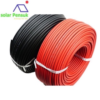 เช็ครีวิวสินค้าSolar cable สายไฟโซล่าเซลล์ 4sqmm แบ่งขาย ไม่แถมหัว