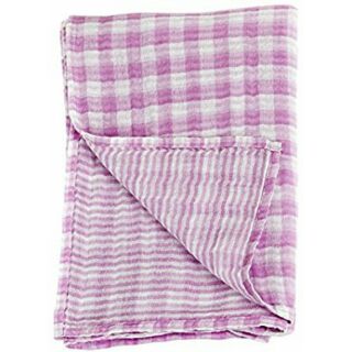 Lulujo ผ้าอ้อมมัสลินคอตตอน  Baby Reversible Muslin Cotton Swaddles Blanket - Pink