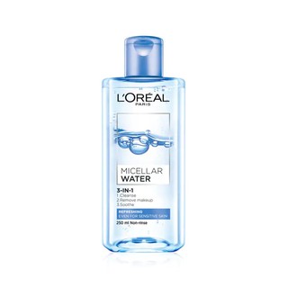 LOREAL 3-In-1 Micellar Water Deep cleansing สีน้ำเงิน