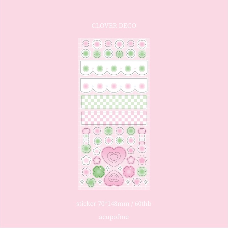 clover-deco-sticker-สติกเกอร์ไดคัท