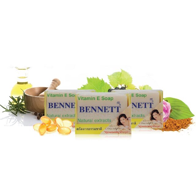 bennett-vitamin-e-soap-natural-extracts-130g-เบนเนท-สบู่-วิตามิน-อี-เนเชอรัล-เอ็กซ์ตร้า-x-1-ชิ้น-beautybakery