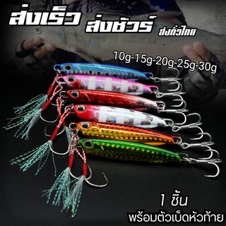 ภาพหน้าปกสินค้าเหยื่อไมโครจิ๊ก10g-30g 1ชิ้น (พร้อมตัวเบ็ด + เบ็ดสามทาง) ไมโครจิ๊ก เหยื่อไมโครจิ๊ก Micro jig เหยื่อจิ๊ก เหยื่อตกปลา R8 ซึ่งคุณอาจชอบราคาและรีวิวของสินค้านี้