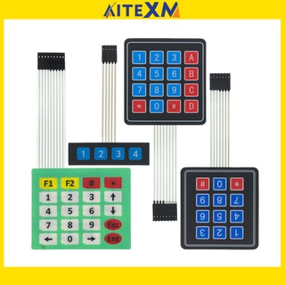 สินค้า 4 12 16 20 ปุ่มกดสวิทช์เมมเบรน 1X4 3X4 4X4 4X5 คีย์ Matrix Array แผงคีย์บอร์ดควบคุม Diy สําหรับ Arduino