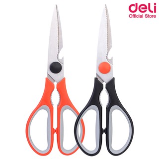 ภาพหน้าปกสินค้าDeli 77750  Kitchen Scissors กรรไกรครัว สเตนเลส สำหรับตัดอาหาร ขนาด 210 mm (8 1/4 นิ้ว) ***คละสี 1 ชิ้น*** อุปกรณ์ตัด ที่เกี่ยวข้อง