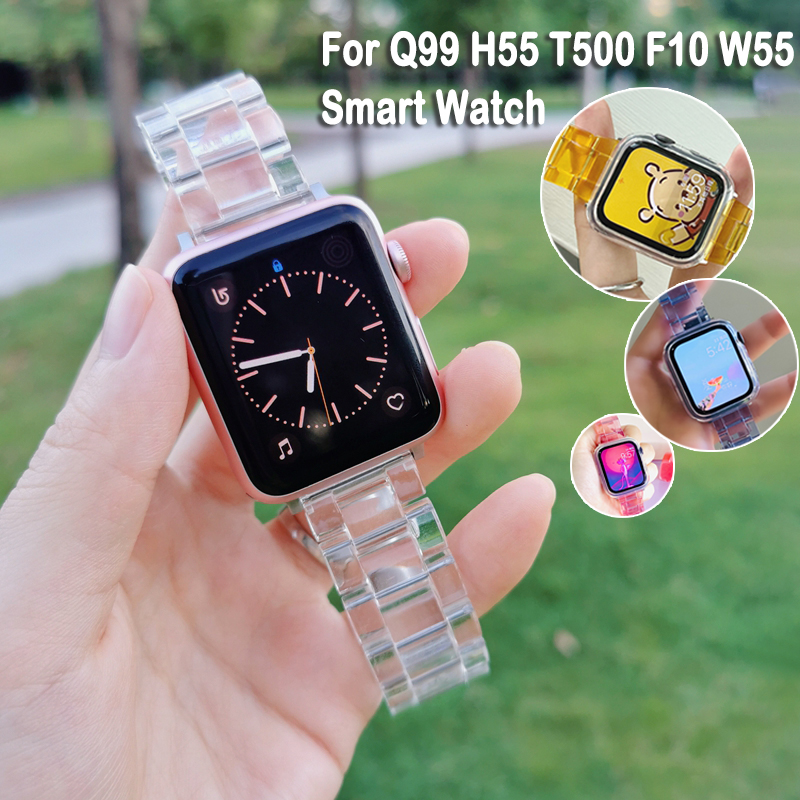 Transparent สายนาฬิกาข้อมือ Q99 H55 T5S T500 P90 F10 W55 W55S Smart Watch  สายนาฬิกาโปร่งใส | Shopee Thailand