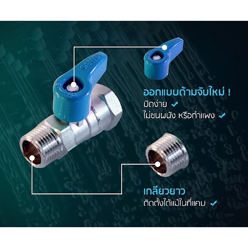 ภาพหน้าปกสินค้าของแท้ 100% มินิบอลวาล์วทองเหลืองคุณภาพสูงจาก Sanwa ขนาด 1/2" จากร้าน tanakithardware บน Shopee