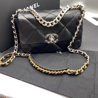 New Chanel 19p 26cm. in Black (micro chip)