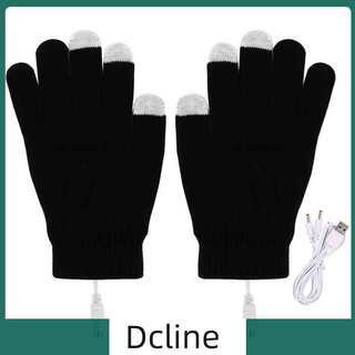 Dclin ถุงมืออุ่นมือไฟฟ้า แบบเต็มนิ้ว แบบพกพา USB