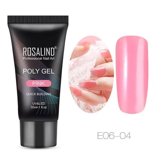 Rosalind Poly Gel Set 4 Pcs. ชุดต่อเล็บ โพลี่เจล 30 กรัม + น้ำยาอะคลิลิค+แปรง+ Nail Tip ชุด 4 ชิ้นครบเซท