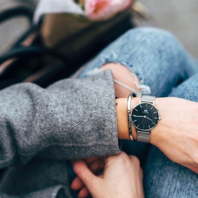 Daniel wellington classic petite sterling black cheap