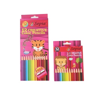 Sepia สีไม้ 12 สี Creative Color Pencils