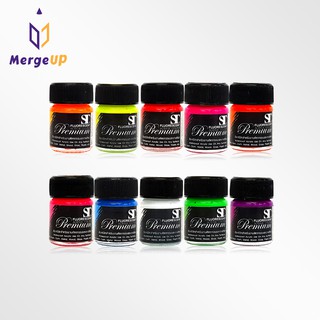 สินค้า สีอะคริลิค สีสะท้อนแสง เอสที ST 15 ml. Fluorescent acrylic Colour หลากสี สี