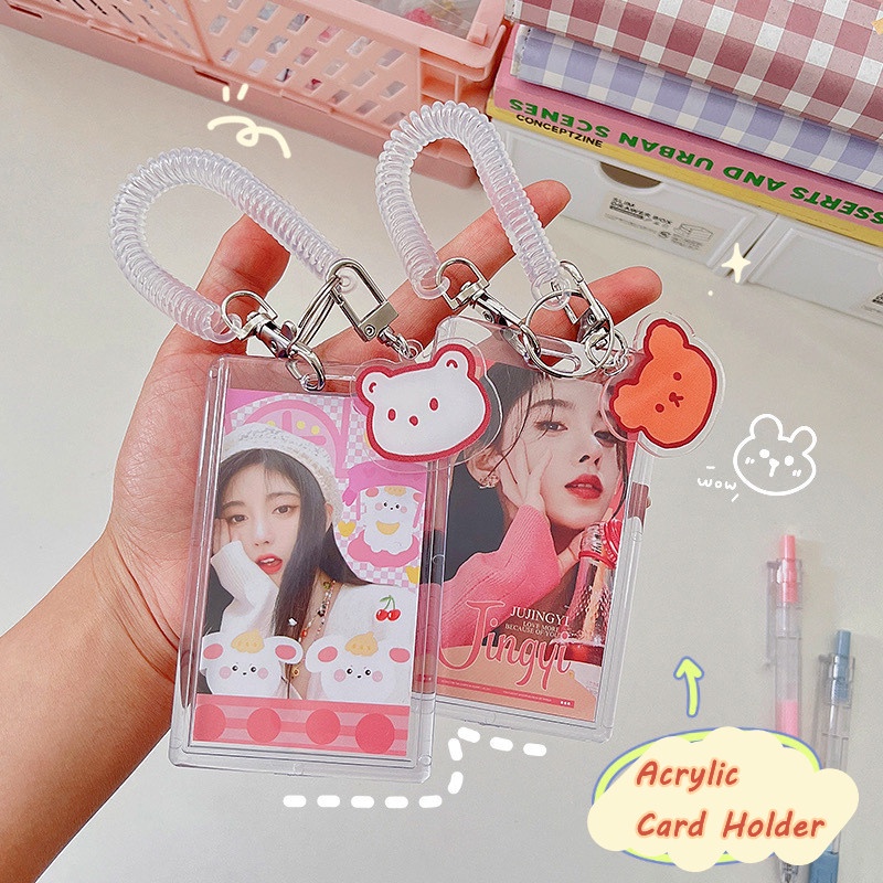 kawaii-เคสกระเป๋าอะคริลิคใส-สําหรับใส่บัตรเครดิต-บัตรเครดิต-บัตรธนาคาร