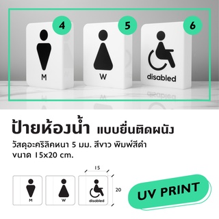 ป้ายสัญลักษณ์ห้องน้ํา ป้ายห้องพัก  ป้ายอะคริลิค   ป้ายป๊อปอัพ  ป้ายกลางแจ้ง